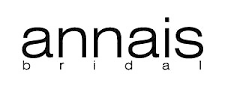 Schwarzes Textlogo: annais in Kleinbuchstaben, mit bridal in kleinerer Schrift mit Abstand unter jedem Buchstaben - entworfen für moderne Bräute, die exklusive Brautmode aus Stuttgart suchen.