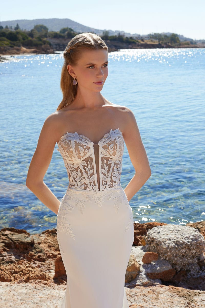 Das Brautkleid DR386 vom Hersteller Demetrios - Destination Romance, bei Ivory & Blush