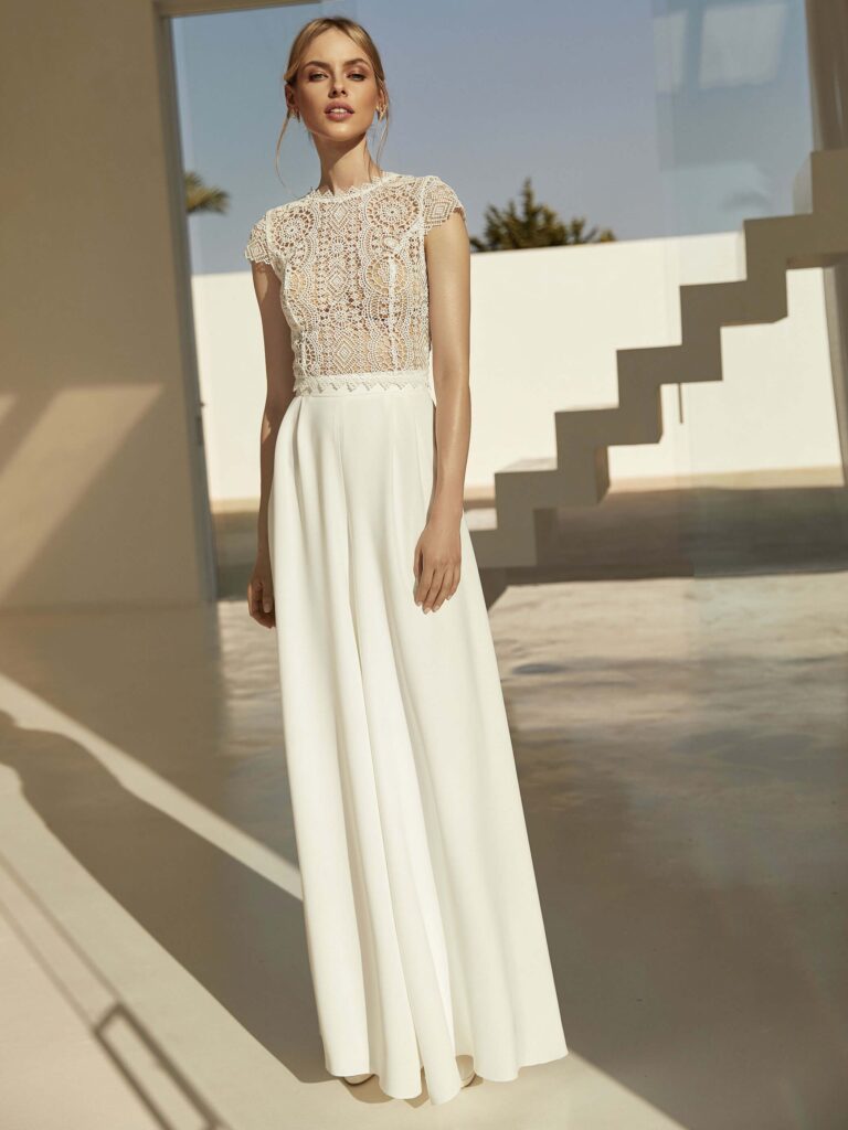 Das Brautkleid Hose Nina vom Hersteller Bianco Evento, bei Ivory & Blush