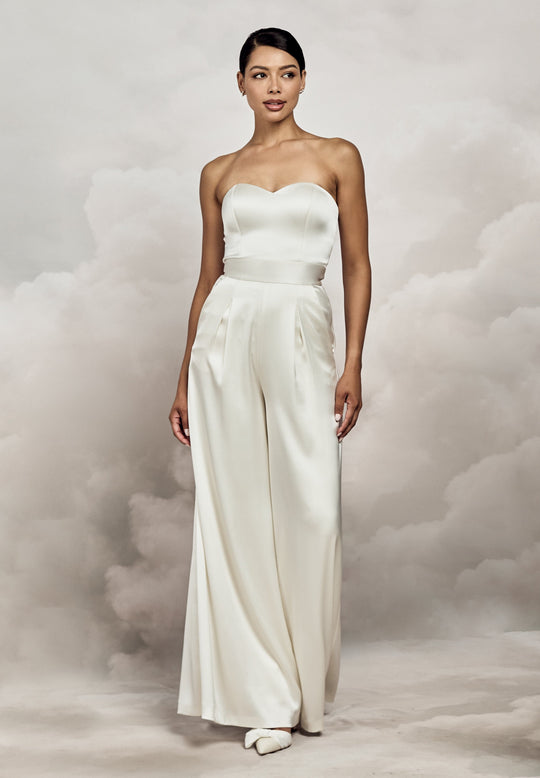 Brautkleid Ryo Satin Jumpsuit von Catherine Deane bei Ivory & Blush